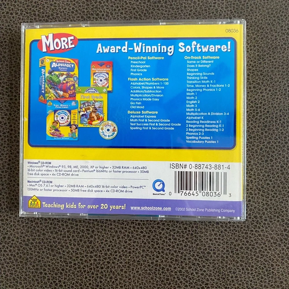 Reading Readiness K–1 Educational CD-ROM (School Zone On-Track Software)